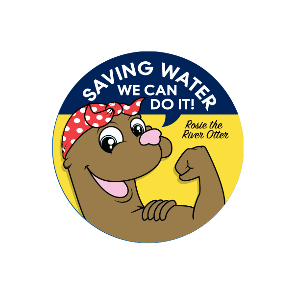 Saving Water, We Can Do It! Sticker Roll