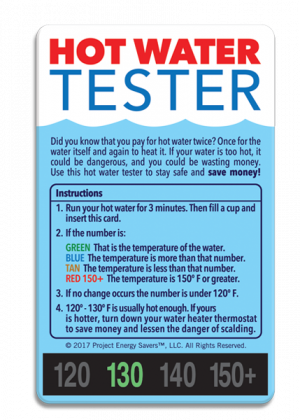 Hot Water Thermometer Card