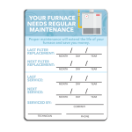 Dry Erase Maintenance Reminders Magnet - Furnace