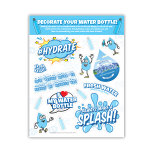 Water Bottle Sticker Sheet