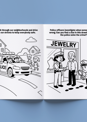 Meet the Police Coloring Book - Image 3