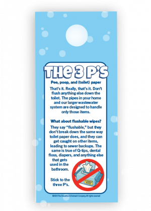 Flushable Wipes Door Hanger - Image 2