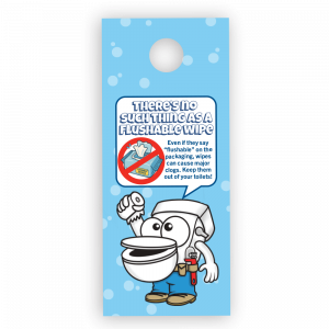 Flushable Wipes Door Hanger
