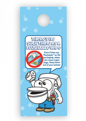 Flushable Wipes Door Hanger - Image 1