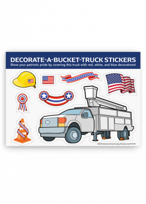 USA Bucket Truck Sticker Sheet