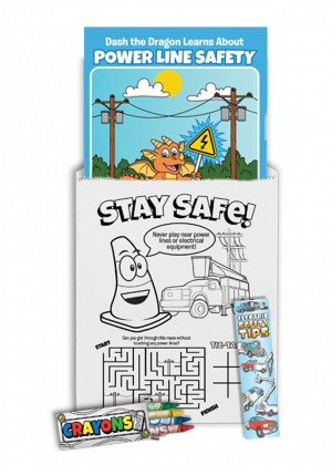 Power Line Safety Coloring Book Activity Kit